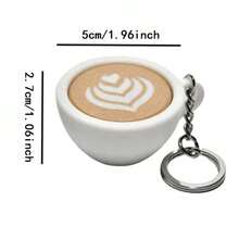 Móc khóa con quay 3D ấn đầu ngón tay - Dụng cụ giảm căng thẳng hình cốc cà phê dễ thương, đồ chơi ấn cầm tay, thiết bị hỗ trợ tập trung và phụ kiện túi xách thú vị - Nhiều màu - Xem 11