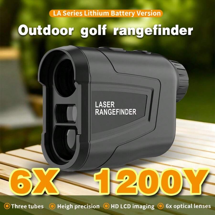 Finder Golf Rangefinder With Slope - 1200 Yards Laser Rangefinder With Flag Lock, 6X Magnification,Range Finder For Rechargeable Golf Range Finder With Flag Lock, Vibration, Golf Accessories For Men And Women - Black - View 1