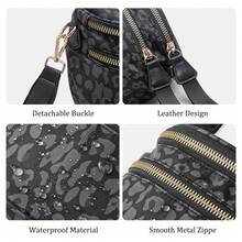 Bum Bag For Women – Crossbody, Sling, Fanny Pack & Waist Chest Shoulder Bag, Durable Nylon With Leopard, Floral & Strawberry Print, Spacious Multi-Zipper Design With Foldable Expandable Bottom, Adjustable & Detachable Strap, Lightweight Everyday Bag For Phone, Wallet, Keys, Perfect Christmas Gift For Girls, Friends, Wife & Mom - 纹 - 查看 6