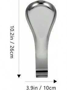 2 Piezas reposacucharas de acero inoxidable Horno almohadilla para sujetar cucharas Cuchara ranurada suministros de cocina soporte compacto para palas acero inoxidable 430 Silver - 1 - Ver 6