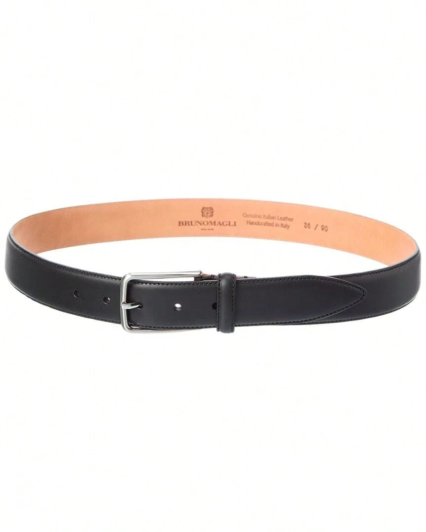 Bruno Magli Emilio Leather Belt - 黑色 - 查看 1