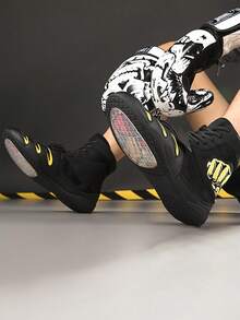 TACHUAN 1 Pair Men's High-Top Professional Boxing Shoes, Wrestling Training Boots, Muay Thai Kickboxing Shoes, Fitness Martial Arts Sneakers