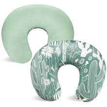 1 New Baby Mom Fresh Flower Animal Color Contrast Breathable+Suede Double Material Double Sided Detachable Breastfeeding Cover, Suitable For Female Infants, Male Infants, And Newborns, Elastic And Soft, Foldable Breastfeeding Pillowcase Suitable For Mother And Baby Daily (Pillowcase Only) - Multicolor - View 14