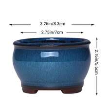 Round Ceramic Flower Pots Ceramic Plant Pots With Drainage Holes For Indoor & Outdoor Flower Plants - 1 cái - Xem 6