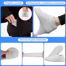 WADAYEY Cubre Zapatos Impermeable Lluvia para Hombre y Mujer, Cubierta para Calzado de Viaje Plegable, Antideslizante y Reutilizable - SG - Ver 5