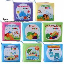 Montessori 4-In-1Cloth Book 1/2/3/6Pcs Washable Crinkle Fabric Book For Baby, Various Patterns Educational Toy Ideal Gift For All Holiday Birthday - Multicolor - View 22