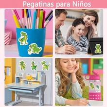 Kit de Pintura de Diamantes para Nios, 15 Painting y 50 Pegatinas, Pegatinas de Pintura de Diamantes con Herramientas de Pintura, Llaveros Artes y Manualidades para Nias Sirena - Dinosaurio - Ver 5