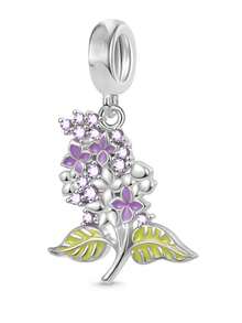 1 Hạt charm hình hoa hồng đỏ hình hoa anh đào nở rộ hình hoa tulip phù hợp với vòng tay rắn nguyên bản, vòng cổ hạt để làm đồ trang sức bạc 925 tự làm, quà tặng trang sức cho bé gái - Nhiều màu - Xem 17
