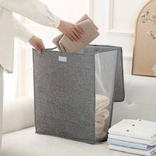 Caja de almacenamiento de ropa de algodón y lino con compartimentos de tela para ropa interior y vaqueros, organizador de pantalones de 24 compartimentos para el armario - Multicolor - Ver 6