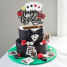 24 PCS Casino Poker Cupcake Toppers For Birthday Party Decorations - Design 8 - View 3