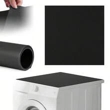 Schutzhülle für Waschmaschine und Trockner, saugfähige Matte aus Kieselgur für Waschmaschinentrommeln, schnelltrocknende Staubschutzmatte, geeignet für Waschküchen, Küchen, Trockner und Waschmaschinen. Auch als Futtermatte für Haustiere, Wärmedämmmatte, Fußmatte oder Bastelmatte verwendbar. 60 x 60 cm, schwarz. - Schwarz - Übersicht 11