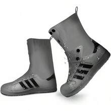 Cubre Zapatos Impermeable, Viaje Antideslizante Plegabl de Reutilizable para Hombres Mujeres - Grande - Ver 2