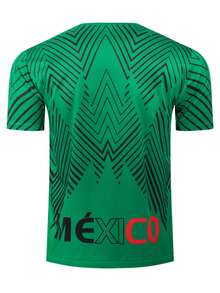 Men's Football Jersey Polyester Moisture-Wicking Comfortable Fit Geometric Print Pattern Crew Neck Sports Casual Wear - Multicolor - View 2