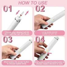 CIICII Nail Drill para Uñas con Luz , 71Pcs Electrico para Uñas & Bolsa Portátil, 20000RPM Taladro para Uñas (Pulidoras de Uñas Inalámbrica Recargable de 3 Velocidades) Para Uñas de ílico DIY Manicura Pedicura(3 Velocidades Drill para Uñas) - Multicolor - Ver 5