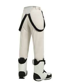 LEIFENSH Men's Outdoor Sports Pants, Khaki Ski Pants HX231 Winter - Apricot - View 2