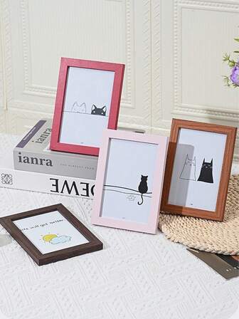 1pc Minimalist Photo Frame, Picture Frames, Display Photos For Wall Or Tabletop, Simple PC Photo Display Rack For Home Decor Valentine's Day, Valentines Wedding, Birthday