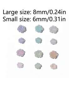 50pcs Ice Penetrating Nail Accessories Moonlight Camellia Patch Three Dimensional Sparkling Powder Gradient Nail Decoration Handmade DIY Nail Accessories Wearing Armor Making Materials Nail Shop Exclusive Popular Fairy Style Wearing Armor Accessories - Multicolor - View 4