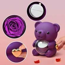 Hộp quà tặng gấu hoa hồng ngày lễ tình nhân 1 chiếc, bao gồm hoa hồng vĩnh cửu, hộp hoa hồng xoay 360° hình gấu lãng mạn, hộp đựng trang sức gấu hoa hồng, vòng cổ chiếu chữ "Anh yêu em" 100 ngôn ngữ, dây chuyền xương đòn, vòng cổ, vòng cổ bạc hình trái tim cong, thích hợp cho mẹ, bạn gái, vợ, nhiều màu sắc, ngày lễ tình nhân, ngày của mẹ, kỷ niệm ngày cưới, quà cưới, quà sinh nhật - Nhiều màu - Xem 14