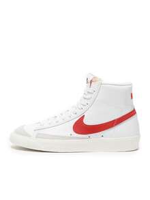 Nike Giày thể thao Blazer Mid '77 dành cho nữ, thoáng khí, nhẹ, đa năng, đi làm hàng ngày, màu trắng CZ1055-101 - Ớt chuông trắng/đỏ Havana - Xem 1