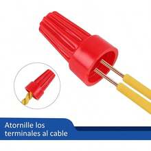 220PCS Conectores de Alambre con Resorte, Conectores Eléctricos de con Tuerca y Casquillo de Tornillo, Terminal de Tornillo, Tapones de 5 Tamaños - 220 Piezas Conectores de Capucha - Ver 4