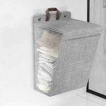 Caja de almacenamiento de ropa de algodón y lino con compartimentos de tela para ropa interior y vaqueros, organizador de pantalones de 24 compartimentos para el armario - Multicolor - Ver 10