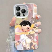 Funda de Teléfono Linda Y-Yoshitomo Nara para 17, 16, 15, 14, 13, 12, 11, Pro, Max, Plus, Air, Cubierta Mate Blanca de Caramelo a Prueba de Golpes - Z1 - Ver 3