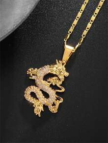 1 chiếc vòng cổ mặt rồng xe máy Punk thời trang sang trọng, quà tặng cho cả nam và nữ - Thời trang phong cách mới - Xem 10