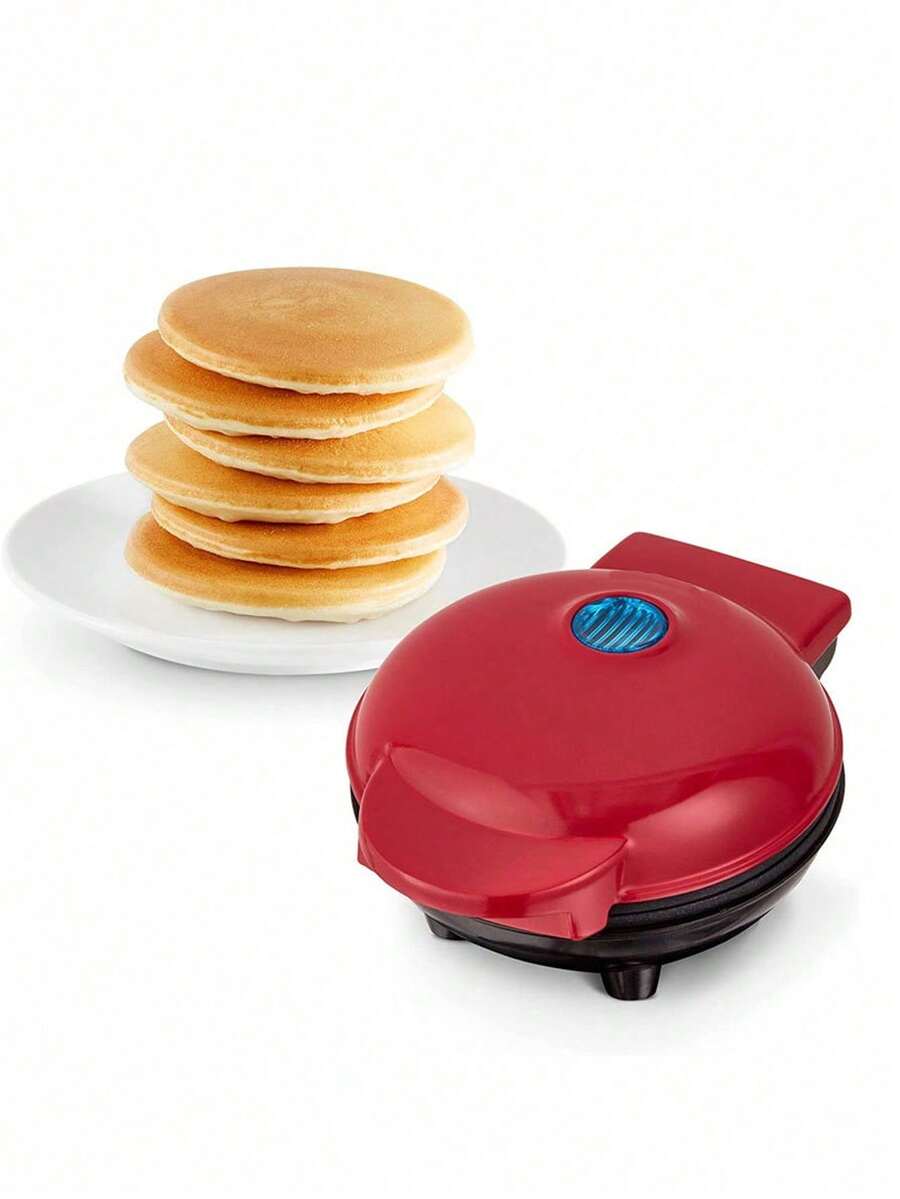Waflera para hacer waffles MiNi, Miniwaffles personal, doble cara antiadherente, con fácil limpieza, ideal para desayuno,almuerzo,MINI WAFFLERA - Rojo - Ver 1