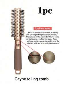 8-Piece Hair Styling Brush Set, Includes: Cushion Brush, Styling Brush, Curling Brush, Tail Comb, Folding Brush, Curling Iron, Boar Bristle Brush, Wide-Tooth Comb, And Bristle Brush. Unisex, Suitable For Dry, Wet, Curly And Straight Hair. An Excellent Gift For Mom, Lover, Friend, Neighbor, Colleague Or Teacher. Also An Ideal Choice For Hair Salons/Barbershops/Stylists, And A Travel Essential. - Multicolor - View 11