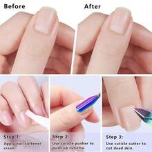 6 Pcs Manicure Pedicure Set Stainless Steel Nail Care Tools Cuticle Pusher Scissors Trimmer Complete Kit For Home Salon Use Travel Toenail Fingernail Care Hand Foot Maintenance - Colored - View 5