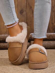 2025 New Thick Slip-On Snow Boots For Women, Comfortable & Lightweight, Suitable For Dates, Parties, Vacations, Fashion & Versatile, Soft Sole, Casual Indoor/Outdoor, Home/Travel, Comfortable & Free, Confidence & Naturalness - Khaki - View 5