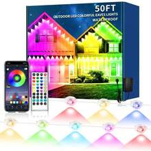Permanent Outdoor Light,RGB Eaves Lights,Scene Modes IP67 Waterproof Outdoor Under Eave Lighting,Led Lights Decor,Garden Decor,House,Party - Đèn ngoài trời cố định 50ft - Xem 9