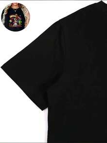 1 Blusa de Mujer Hermosa para Mujer, Conjuntos de Ropa para Mujer, Camiseta de Chica Mexicana 180G Blanco y Negro, Estampado de Bandera de Alta Calidad, Cuello Redondo Básico, Corte Holgado, Transpirable, Versátil, Lavable a Máquina, Tamaño Cómodo S ~ 2XL, Esencial para el Verano, Deportivo Casual Diario. - Oscuro - Ver 5