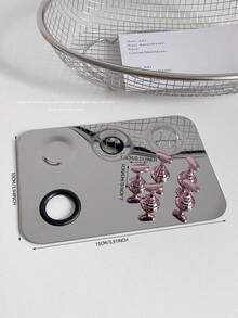 Set de decoraciones de arte de uñas 3D - Incluye base magnética rectangular, piezas de ajedrez de aleación transparente iridiscente de colores surtidos para DIY, exhibición de esmalte de uñas, accesorios de fotografía de uñas, accesorios de arte de uñas - Multicolor - Ver 21