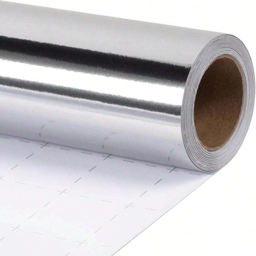 LaRibbons Silver Foil Wrapping Paper Roll, 30 Inch X 33 Feet Premium Metallic Gift Wrap For Christmas, Holiday, Wedding, Birthday &Amp; Celebration Gifts - ColorG - 查看 1