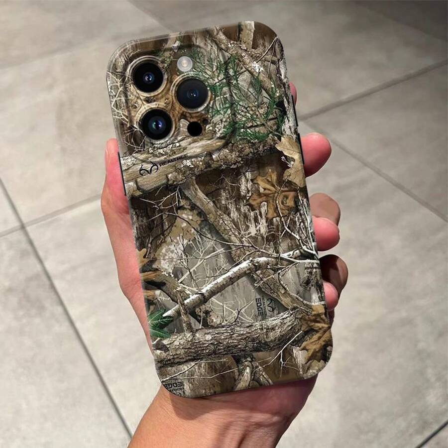 Camouflage Pattern Phone Case , Soft Silicone , Fully Protected And Shockproof Cover For IPhone 17 16 15 Pro Max 14 13 12 11 X Plus Sitka Cool Man Air - màu đen - Xem 1