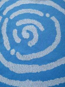 Men's Casual Loose Kitten Graphic Knit Sweater, Crew Neck Long Sleeve Pullover, Streetwear For Autumn/Winter - Blue - View 10