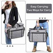 Sewing Machine Case, Sewing Machine Carrying Bag With Removable Padding Pad, Tote Bag For Sewing Machine And Extra S... - Gray - View 2