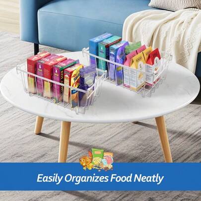 6pcs Stackable Chest Freezer Baskets – Metal Wire Organizer Bins With Double Foldable Handles For 198L Freezer, Sort Frozen Food