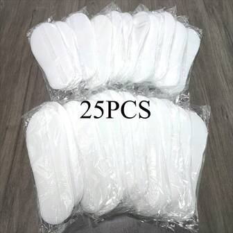 25 piezas Zapatillas desechables de SPA - Talla única ajustable, antideslizante, para hotel, viaje y uso doméstico - Almohadillas higiénicas de un solo uso para el pie - Adecuado para centros de spa, gimnasios, hospitales - Empaque a granel, zapatillas de interior, esencial de viaje, diseño minimalista, material suave, zapatos versátiles, uso médico, aislamiento, Galentines, cachorro, carnaval