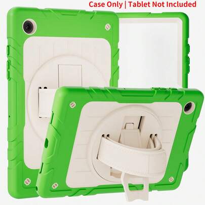 适用于 iPad 10/9/8 代 10.9/11 英寸、iPad 11 (A16 2025)、iPad (A16) 11 英寸第 11 代 2025、Galaxy Tab A8 10.5 英寸的防震保护套，带笔槽、360° 旋转手带和支架；也适用于 iPad Mini 6、Mini 8.3 英寸、iPad Pro 1/2/3/4 11 英寸、iPad 7/8/9 代 10.2 英寸、iPad Mini 6、Mini 7 8.3 英寸、iPad Mini 4、Mini 5 7.9 英寸、iPad Air 2/Pro/5/6 9.7 英寸（绿+白、黑+天蓝）