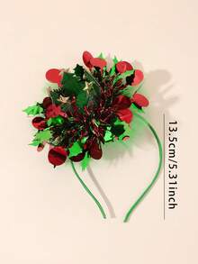 1 pieza Diadema navideña con brillo verde y rojo, diadema con árboles de Navidad, accesorios de pelo lindos para niñas, regalos para fiestas