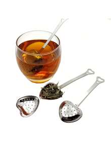 1/2/5/10 英寸不锈钢茶漏，心形手柄，适用于散装茶叶过滤，学习用品工具 - 彩色 - 查看 10