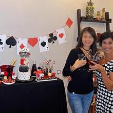 24 PCS Casino Poker Cupcake Toppers For Birthday Party Decorations - 設計 9 - 查看 4