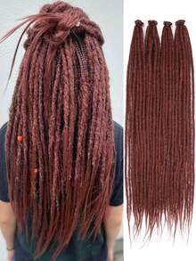 18 Inch / 24 Inch Dreadlock Extensions 0.6 Cm Width 20 Strands-Natural Black, Soft Hippie SE Dreads Synthetic Loc Extensions For Women And Men - Multicolor - View 49