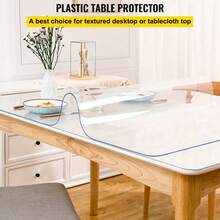 1 قطعة حصيرة مكتب شفافة من PVC، واقي سطح طاولة شفاف مقاوم للماء ومقاوم للزيت ومقاوم للحرارة، حصيرة مكتب متعددة الأغراض للمكتب، حصيرة مكتب دراسة للطلاب، حصيرة طاولة الطعام المنزلية، واقي مكتب مقاوم للخدش وسهل التنظيف - شفاف - مشاهدة 8