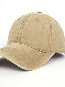 Dad Hat, Vintage Washed Cotton Baseball Cap With Sunset - Print, Soft & Breathable, Adjustable, Retro Y2k Style, Fall Accessories, Unisex For Men Women - Màu Khaki - Xem 2
