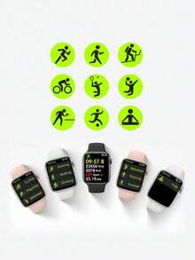 Microwear Unisex Sports Smart Watch, Multi-Function Smartwatch For Men Women With Wireless Call Receiver /Wireless Music, Multiple Sports Modes,Message Reminder, Sedentary Reminder,Pedometer,Suitable For Android And ,Upgrade Version - Nhiều màu - Xem 3