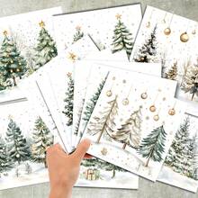 36 Blatt 6 Zoll (Nordisches Winter-Weihnachtsbaum-Geschenkhintergrundpapier) Scrapbooking-Papier, geeignet für Bullet Journaling, Scrapbook, Kartenherstellung und Bastelprojekte