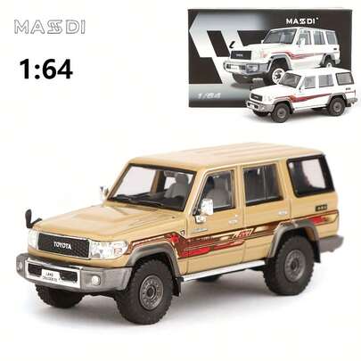 Burago سيارة تويوتا لاند كروزر LC76 موديل 1994 مقياس 1:64 من سبيكة معدنية، نموذج سيارة محاكاة، زخرفة سيارات